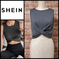 SHEIN クロップド丈 ツイストデザイン ノースリーブトップス Mサイズ