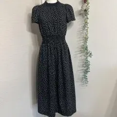 鎌倉シャツ Aライン リバティプリントロングワンピース ベルト付 
