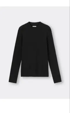 GU リブハイネックセーター S 黒