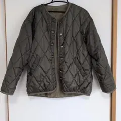 Samansa Mos2 オリーブグリーン リバーシブル キルティングジャケット