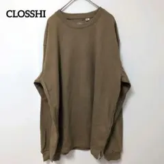 CLOSSHI　メンズ　長袖カットソー　ブラウン　Lのサムネイル