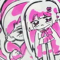 手描きイラスト オリジナル 女の子 サブカル 萌え絵 ランダムセット