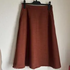 Spick & Span ツイード風フレアースカート　ブラウン36