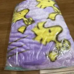 フリースブランケット スヌーピー デザイン 紫