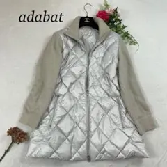 K848 L アダバット ダウンジャケット シルバー ベージュ レディース