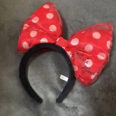 ミニーマウス 水玉リボンカチューシャ