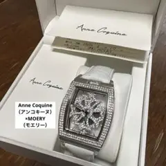 【箱付/電池交換済】モエリー×アンコキーヌ スクエア型 ぐるぐる時計 コラボ 箱付/電池交換済】モエリー×アンコキーヌ スクエア型 ぐるぐる時計
