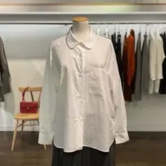 マーガレットハウエル　長袖シャツ 丸襟　美品✨