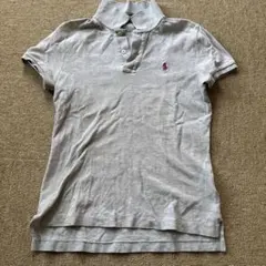 グレー ポロシャツ コットン100%