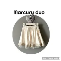 未使用タグ付　Marcury duo ミニスカート レース装飾 ベージュのサムネイル