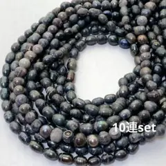 bk689/SALE！淡水パール◇染め　シルバー、グレー系　バロック10連