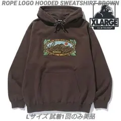 XLARGE ロープロゴ フーディ ブラウン Lサイズ