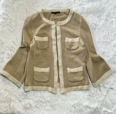 ANAYI ノーカラージャケット カーディガン