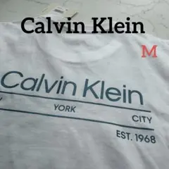 【Calvin Klein】新品 バックプリント Tシャツ 男女兼用 M 白