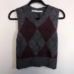 ZARA A/W 2020 COLLECTIONアーガイル柄 ニットベスト