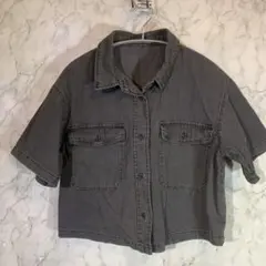 GU 半袖 ショート丈 デニム ジャケットMサイズ