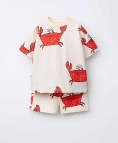 ザラキッズ　ZARAキッズ　カニ柄 Tシャツとショートパンツセット 98センチ