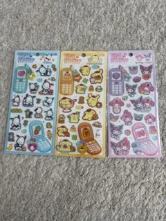 【正規品】サンリオ 平成はっぴーフォン STICKERS 3種セット