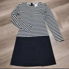 X-girl エックスガール Sサイズ ボーダー 切り替え ミニワンピース