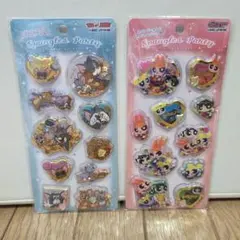 スパンコールパーティーシール　パワーパフガールズ、トムアンドジェリーセット