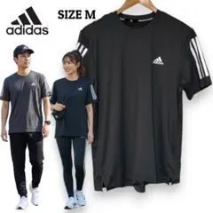 アディダス 吸汗速乾 トレーニング Tシャツ M ダークグレー