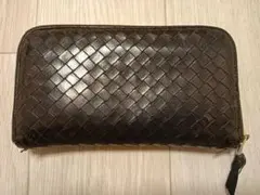 ボッテガ・ヴェネタ☆長財布 ダークブラウン