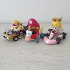 マリオカート フィギュア ベビーピーチ ベビーマリオ ワリオ ミニカー