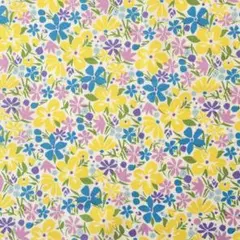 LIBERTYリバティプリント 小花柄　1m 黄色　イエロー　水色　フラワー