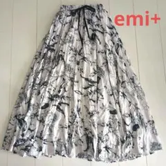 emi+花柄プリーツスカート ロング丈 ウエストゴムのサムネイル