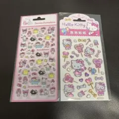 サンリオ湯　立体シール　ぷっくりシール　スパンコール　グリッター　キティ　正規品