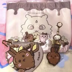 【新品】ちいかわ×しまむら ミニトート＆ポーチ＆チャームセット うさぎ あのこ
