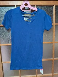 半袖 カットソー ブルー Vネックまとめ買い可！