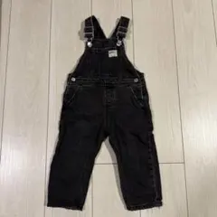 ブラックデニムオーバーオール