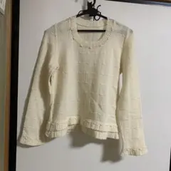 お値引き❣️ロザース　生成り色長袖ニット　40サイズ