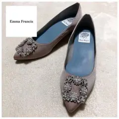 美品✨エマフランシス パール ビジュー ポインテッドトゥ パンプス