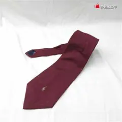 Ralph Lauren ネクタイ ボルドー系 ブランドロゴ刺繍 남성