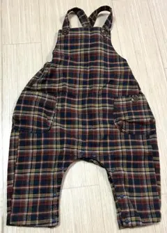 チェック柄オーバーオール 90cm