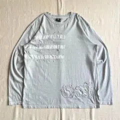 00s old adidas 再構築ロンT 切りっぱなしロゴ パッチワークY2K