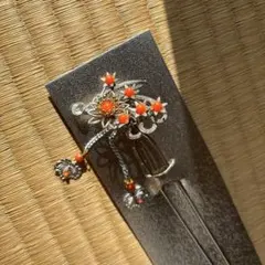 銀色和風かんざし 髪飾り