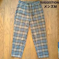 SUGGESTION サジェッション チェック柄 リラックスイージーパンツ Mのサムネイル