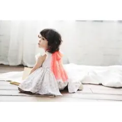 マールマール エプロン 白い花柄