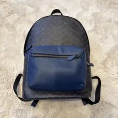 COACH シグネチャー バックパック ネイビーのサムネイル