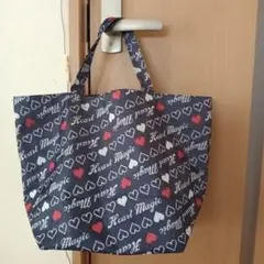 ハートプリント トートバッグ