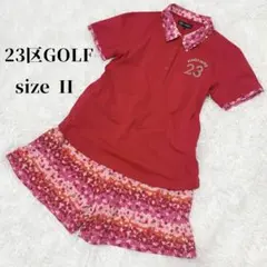 23区ゴルフ　ゴルフウェア　上下セット　レディース　大きめ
