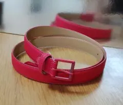 【LACOSTE】ピンク 革ベルト