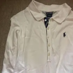 RALPH LAUREN ホワイトフリルポロシャツ ワンピースL