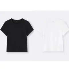 GU リブクルーネックT 2点セット