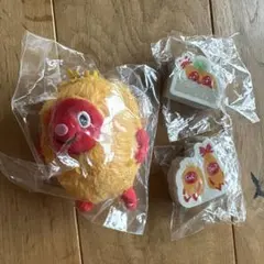 【新品未開封】新宿さぼてん　かつモンマスコット 、消しゴム2点セット