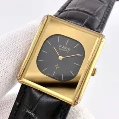 【稼働】 RADO メンズ 腕時計 ゴールド スクエア 2針 クォーツ QZのサムネイル