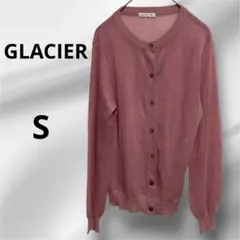 【GLACIER】ピンクボタン付きカーディガン✨S